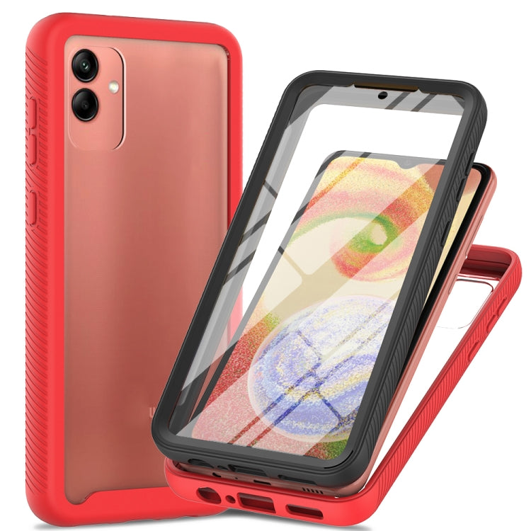 Custodia protettiva per telefono trasparente integrata a due strati in TPU + PC + PET, For Samsung Galaxy A04, For Samsung Galaxy A14 5G