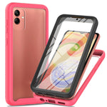 Custodia protettiva per telefono trasparente integrata a due strati in TPU + PC + PET, For Samsung Galaxy A04, For Samsung Galaxy A14 5G