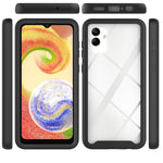 Custodia protettiva per telefono trasparente integrata a due strati in TPU + PC + PET, For Samsung Galaxy A04, For Samsung Galaxy A14 5G