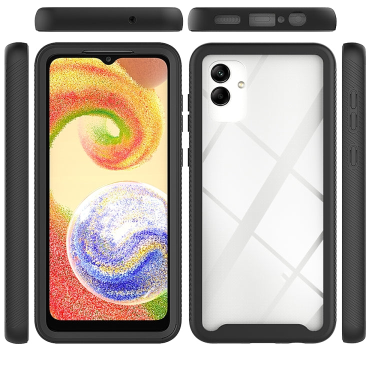Custodia protettiva per telefono trasparente integrata a due strati in TPU + PC + PET, For Samsung Galaxy A04, For Samsung Galaxy A14 5G