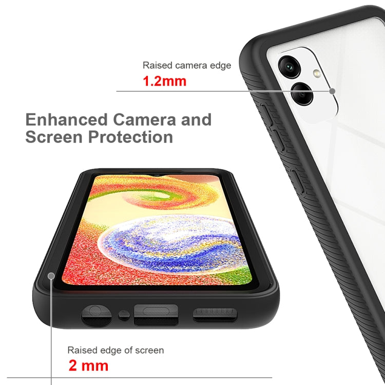 Custodia protettiva per telefono trasparente integrata a due strati in TPU + PC + PET, For Samsung Galaxy A04, For Samsung Galaxy A14 5G