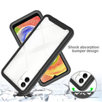 Custodia protettiva per telefono trasparente integrata a due strati in TPU + PC + PET, For Samsung Galaxy A04, For Samsung Galaxy A14 5G