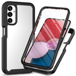 Custodia protettiva per telefono trasparente integrata a due strati in TPU + PC + PET, For Samsung Galaxy A04, For Samsung Galaxy A14 5G