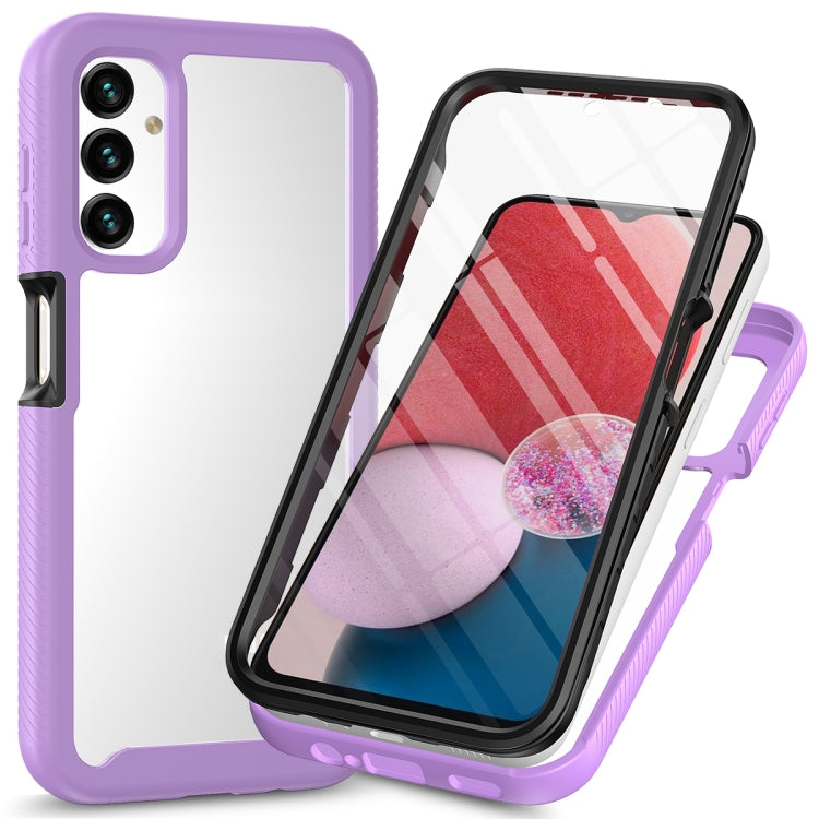 Custodia protettiva per telefono trasparente integrata a due strati in TPU + PC + PET, For Samsung Galaxy A04, For Samsung Galaxy A14 5G