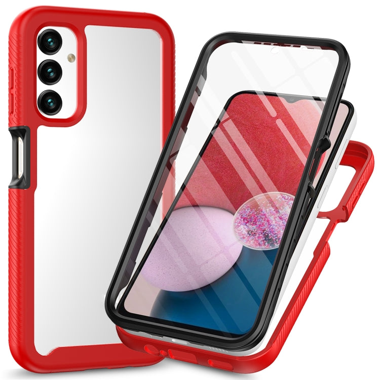 Custodia protettiva per telefono trasparente integrata a due strati in TPU + PC + PET, For Samsung Galaxy A04, For Samsung Galaxy A14 5G