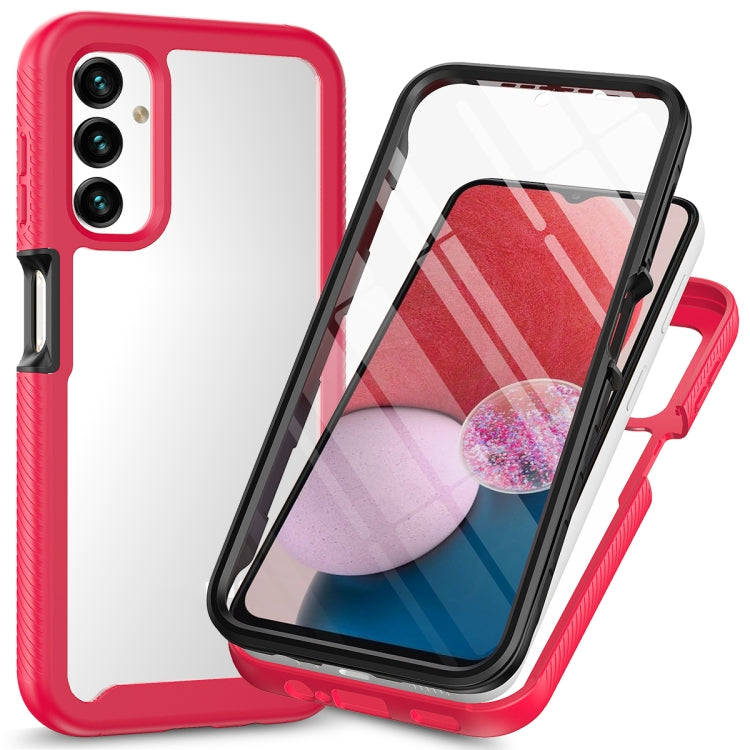 Custodia protettiva per telefono trasparente integrata a due strati in TPU + PC + PET, For Samsung Galaxy A04, For Samsung Galaxy A14 5G