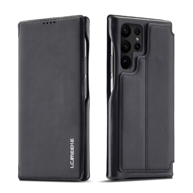 LC.IMEEKE Custodia per telefono in pelle a vibrazione orizzontale Hon Ancient Series, For Samsung Galaxy S23 Ultra 5G