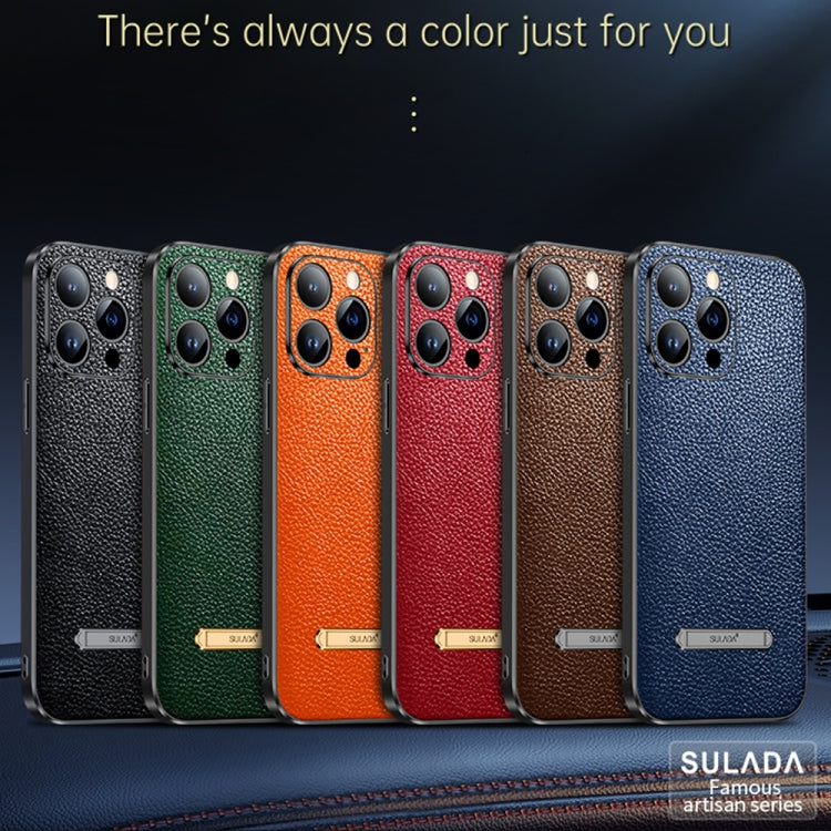 Custodia per telefono con cover posteriore in pelle con staffa invisibile SULADA, For iPhone 13, For iPhone 13 Pro, For iPhone 13 Pro Max