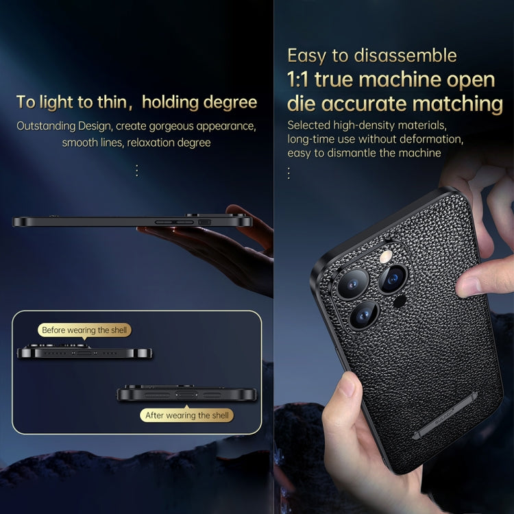 Custodia per telefono con cover posteriore in pelle con staffa invisibile SULADA, For iPhone 13, For iPhone 13 Pro, For iPhone 13 Pro Max