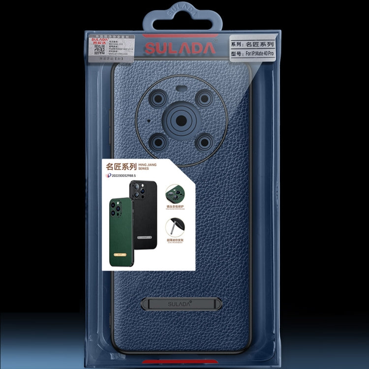 Custodia per telefono con cover posteriore in pelle con staffa invisibile SULADA, For Huawei Mate 40, For Huawei Mate 40 Pro, For Huawei Mate 50, For Huawei Mate 50 Pro