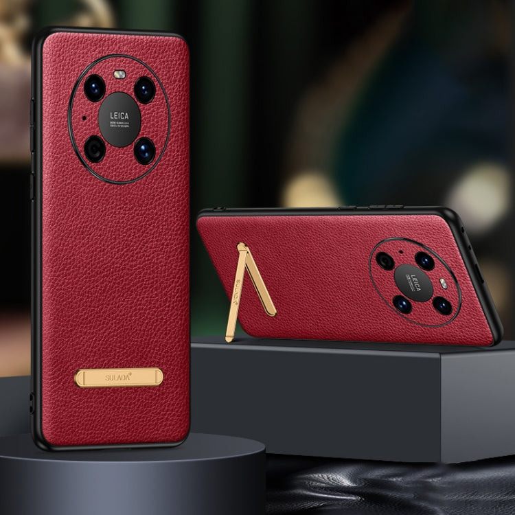 Custodia per telefono con cover posteriore in pelle con staffa invisibile SULADA, For Huawei Mate 40, For Huawei Mate 40 Pro, For Huawei Mate 50, For Huawei Mate 50 Pro