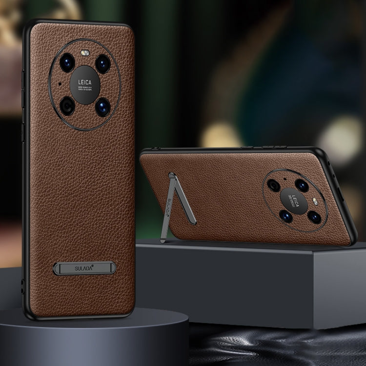 Custodia per telefono con cover posteriore in pelle con staffa invisibile SULADA, For Huawei Mate 40, For Huawei Mate 40 Pro, For Huawei Mate 50, For Huawei Mate 50 Pro