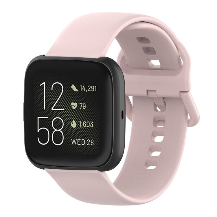 Cinturino per orologio con cinturino da polso in silicone con fibbia colorata per Fitbit Versa 2 / Versa / Versa Lite / Blaze, Size: S, Size: L