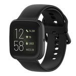 Cinturino per orologio con cinturino da polso in silicone con fibbia colorata per Fitbit Versa 2 / Versa / Versa Lite / Blaze, Size: S, Size: L