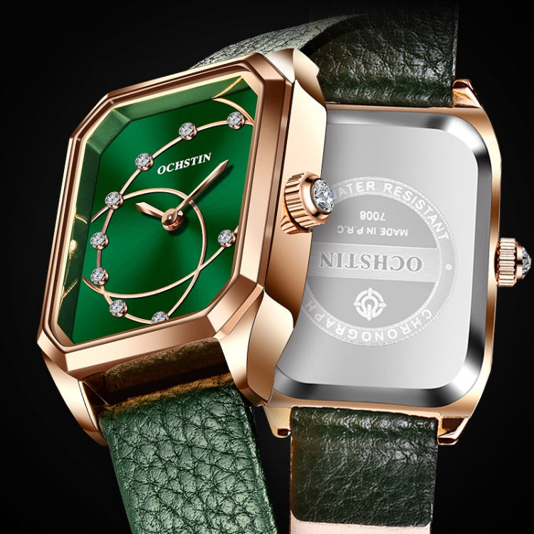 Orologio al quarzo con cinturino in pelle casual moda serie Parangon, OCHSTIN 7008C