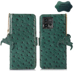 Custodia portafoglio in vera pelle con RFID per Motorola Moto G72