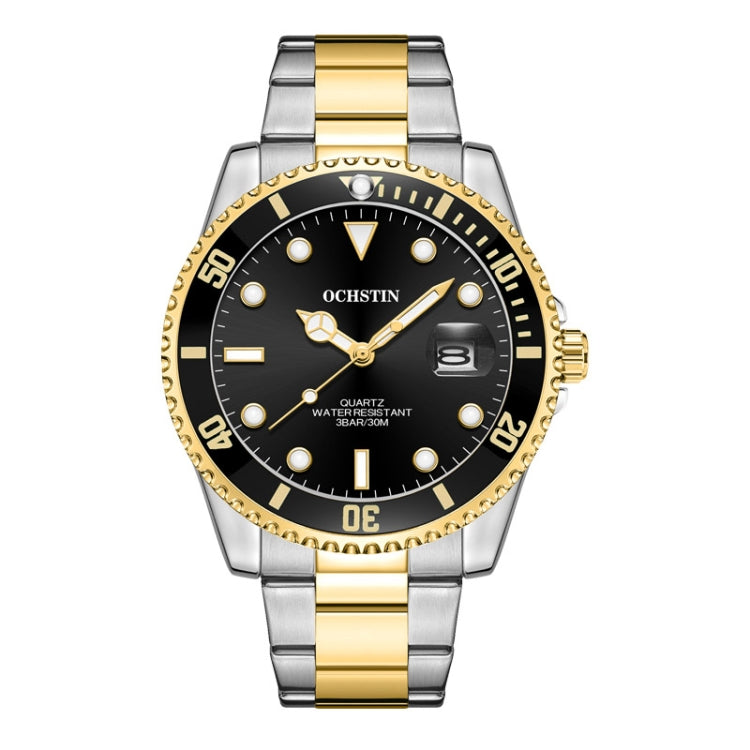 Orologio da uomo con cinturino in acciaio luminoso impermeabile al quarzo multifunzionale, OCHSTIN 7019E