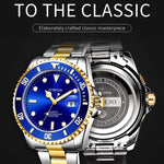 Orologio da uomo con cinturino in acciaio luminoso impermeabile al quarzo multifunzionale, OCHSTIN 7019E