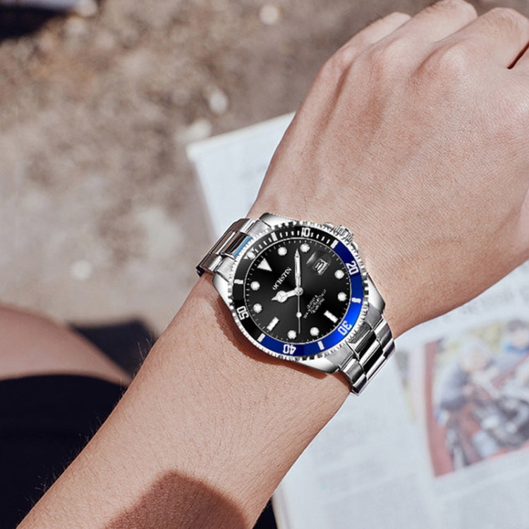 Orologio da uomo con cinturino in acciaio luminoso impermeabile al quarzo multifunzionale, OCHSTIN 7019E