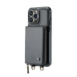 JEEHOOD Custodia per cellulare con cerniera serie C22 con cordino lungo e corto, For iPhone 14, For iPhone 14 Plus, For iPhone 14 Pro, For iPhone 14 Pro Max