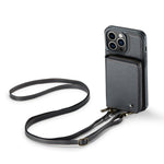 JEEHOOD Custodia per cellulare con cerniera serie C22 con cordino lungo e corto, For iPhone 14, For iPhone 14 Plus, For iPhone 14 Pro, For iPhone 14 Pro Max