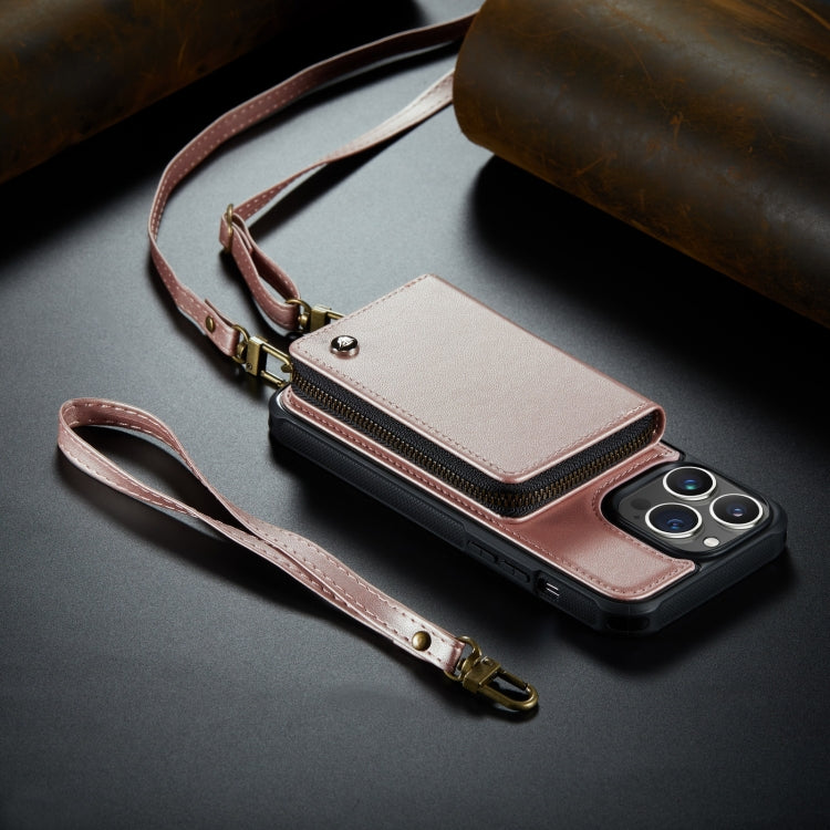 JEEHOOD Custodia per cellulare con cerniera serie C22 con cordino lungo e corto, For iPhone 14, For iPhone 14 Plus, For iPhone 14 Pro, For iPhone 14 Pro Max