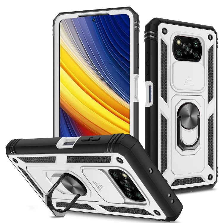 Custodia per fotocamera scorrevole in TPU + custodia per PC, For Xiaomi Poco X3 NFC