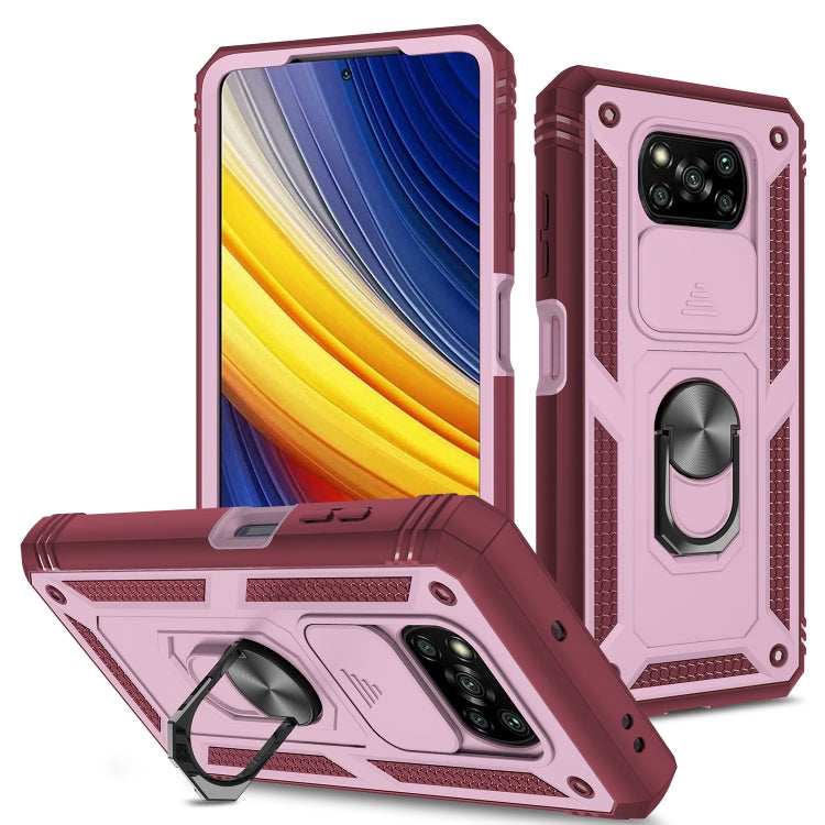 Custodia per fotocamera scorrevole in TPU + custodia per PC, For Xiaomi Poco X3 NFC