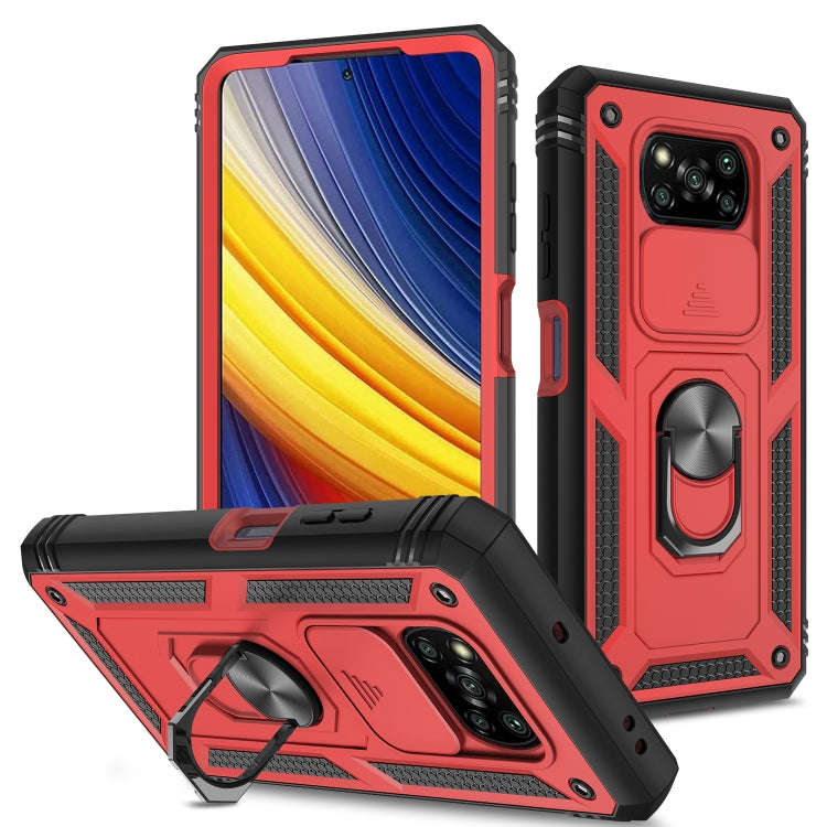 Custodia per fotocamera scorrevole in TPU + custodia per PC, For Xiaomi Poco X3 NFC
