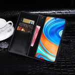 Custodia portafoglio in pelle con slot carte per Redmi Note 9 Pro
