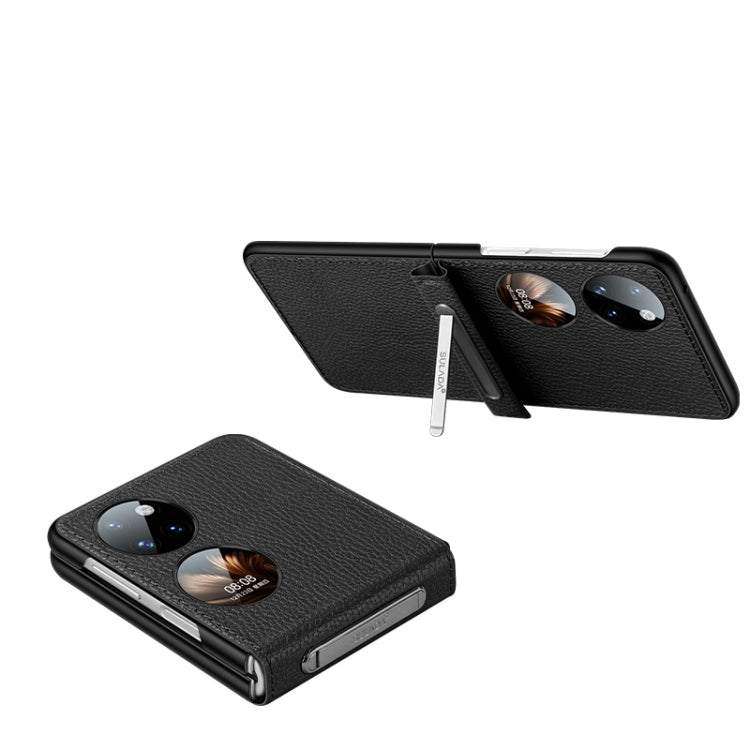 Custodia in pelle con cover posteriore per Galaxy Z Flip4