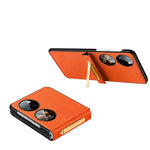 Custodia in pelle con cover posteriore per Galaxy Z Flip4