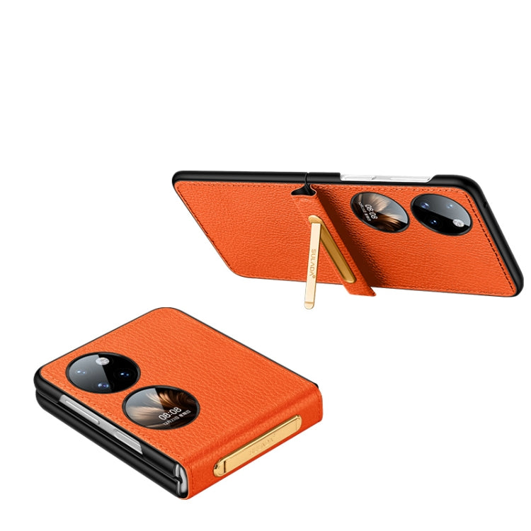 Custodia in pelle con cover posteriore per Galaxy Z Flip4