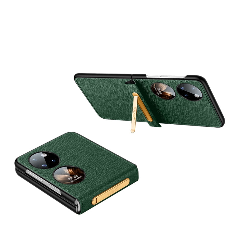Custodia in pelle con cover posteriore per Galaxy Z Flip4