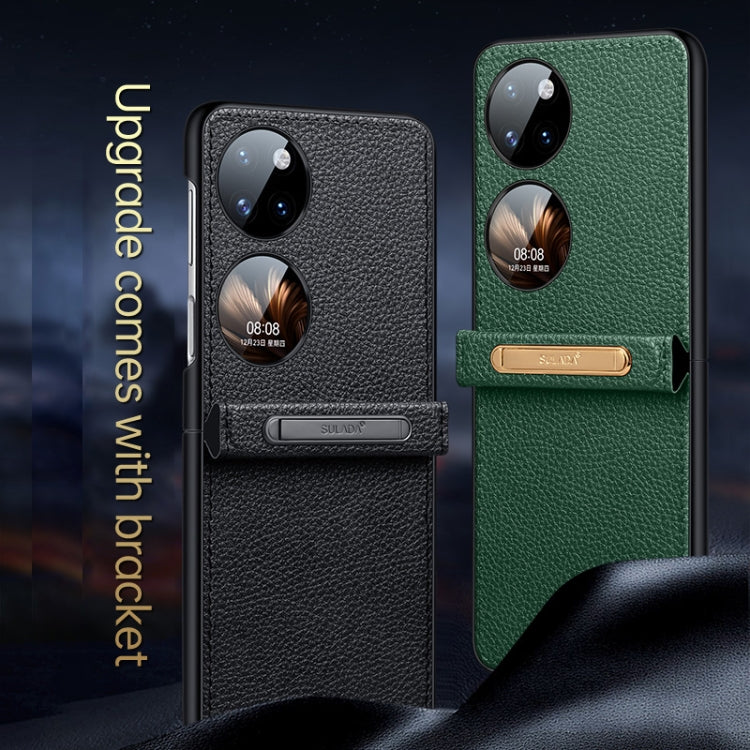 Custodia in pelle con cover posteriore per Galaxy Z Flip4