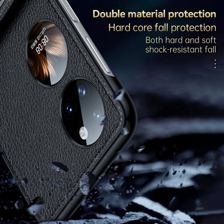 Custodia in pelle con cover posteriore per Galaxy Z Flip4