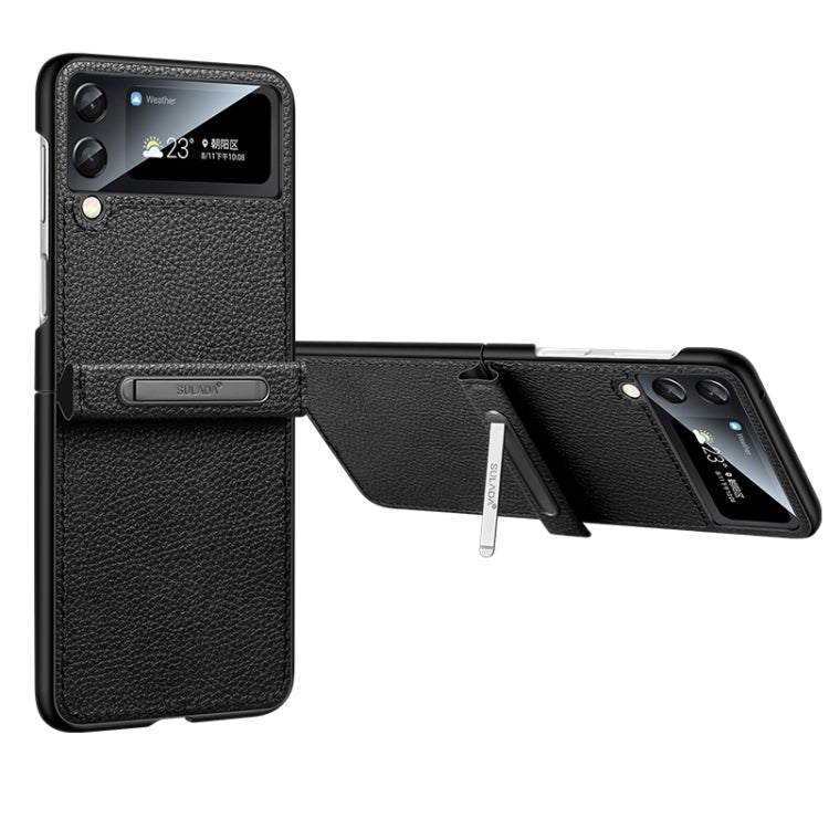 Custodia in pelle con cover posteriore per Galaxy Z Flip4