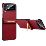 Custodia in pelle con cover posteriore per Galaxy Z Flip4
