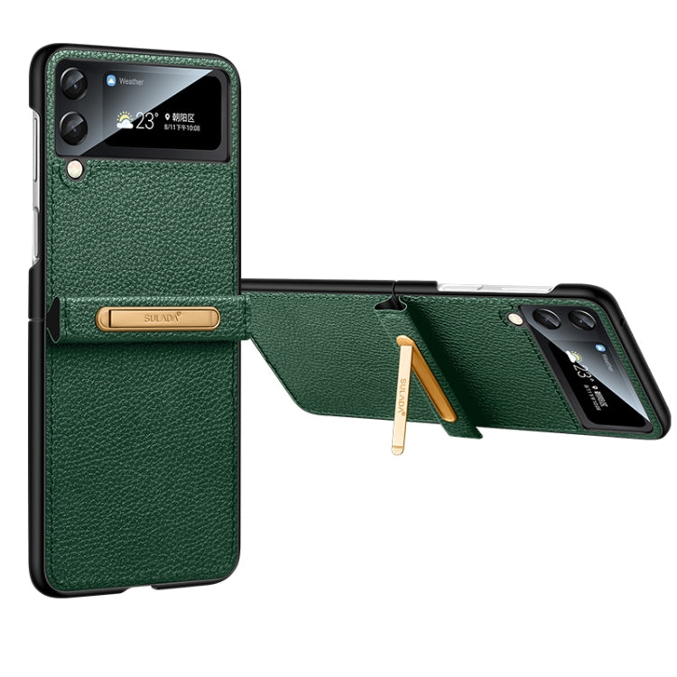 Custodia in pelle con cover posteriore per Galaxy Z Flip4