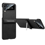 Custodia in pelle con cover posteriore per Galaxy Z Flip4