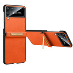 Custodia in pelle con cover posteriore per Galaxy Z Flip4