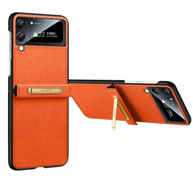 Custodia in pelle con cover posteriore per Galaxy Z Flip4