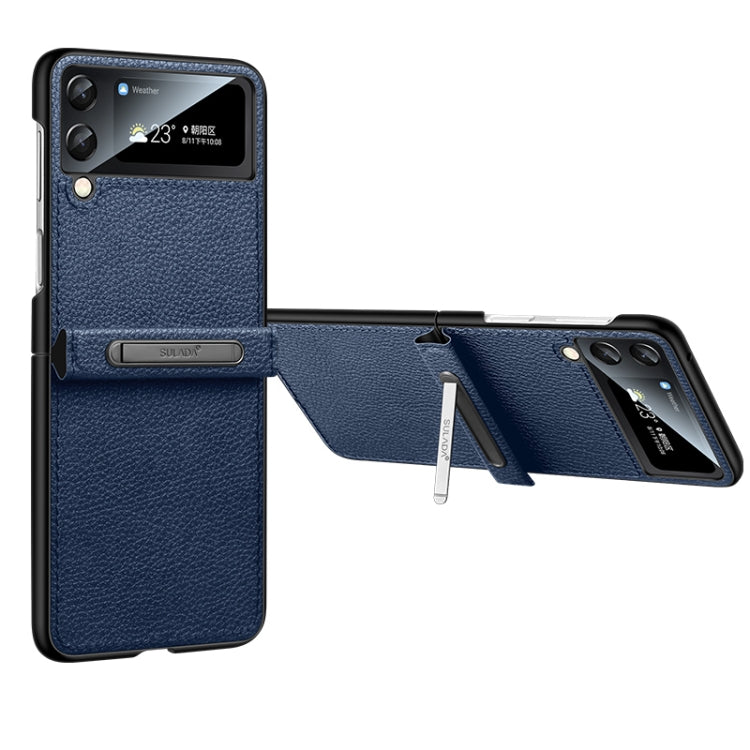 Custodia in pelle con cover posteriore per Galaxy Z Flip4