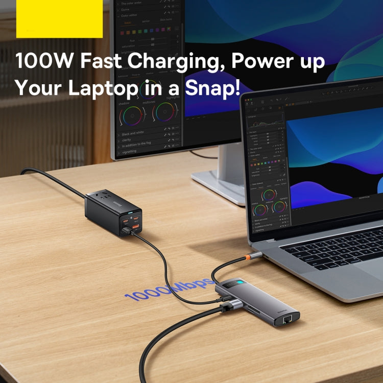 Adattatore HUB USB-C 8 porte Baseus StarJoy 100W