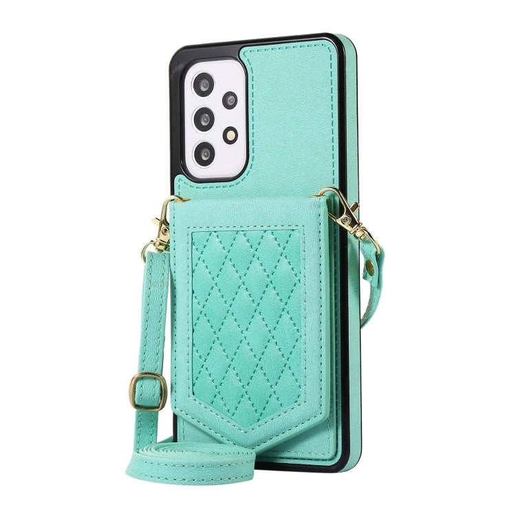 Custodia per telefono RFID con trama rombica con cordino e specchio, For Samsung Galaxy A53 5G, For Samsung Galaxy Z Flip4 5G, For Samsung Galaxy Z Flip3 5G, For Samsung Galaxy Note20 Ultra
