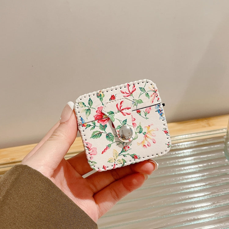 Custodia in pelle PU bianca per AirPods Pro e AirPods 3