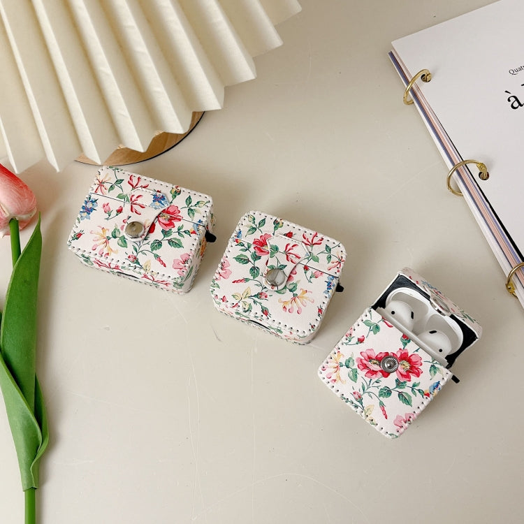Custodia in pelle PU bianca per AirPods Pro e AirPods 3