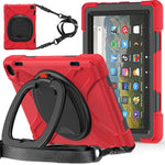 Custodia protettiva per tablet in silicone + PC con supporto e tracolla, For Amazon Fire HD 8 2022