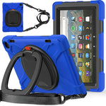 Custodia protettiva per tablet in silicone + PC con supporto e tracolla, For Amazon Fire HD 8 2022