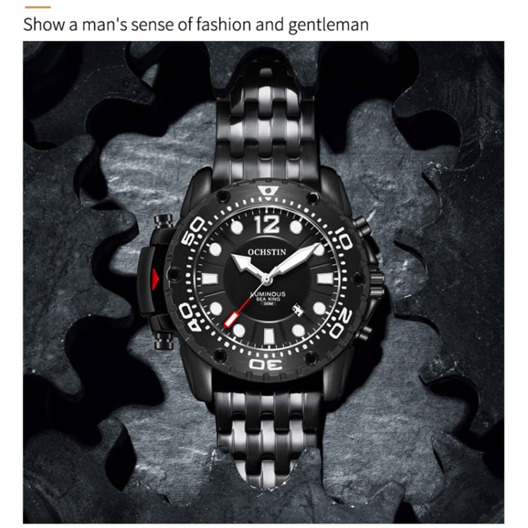 Orologio da uomo al quarzo multifunzionale con cinturino in acciaio alla moda, OCHSTIN 7249